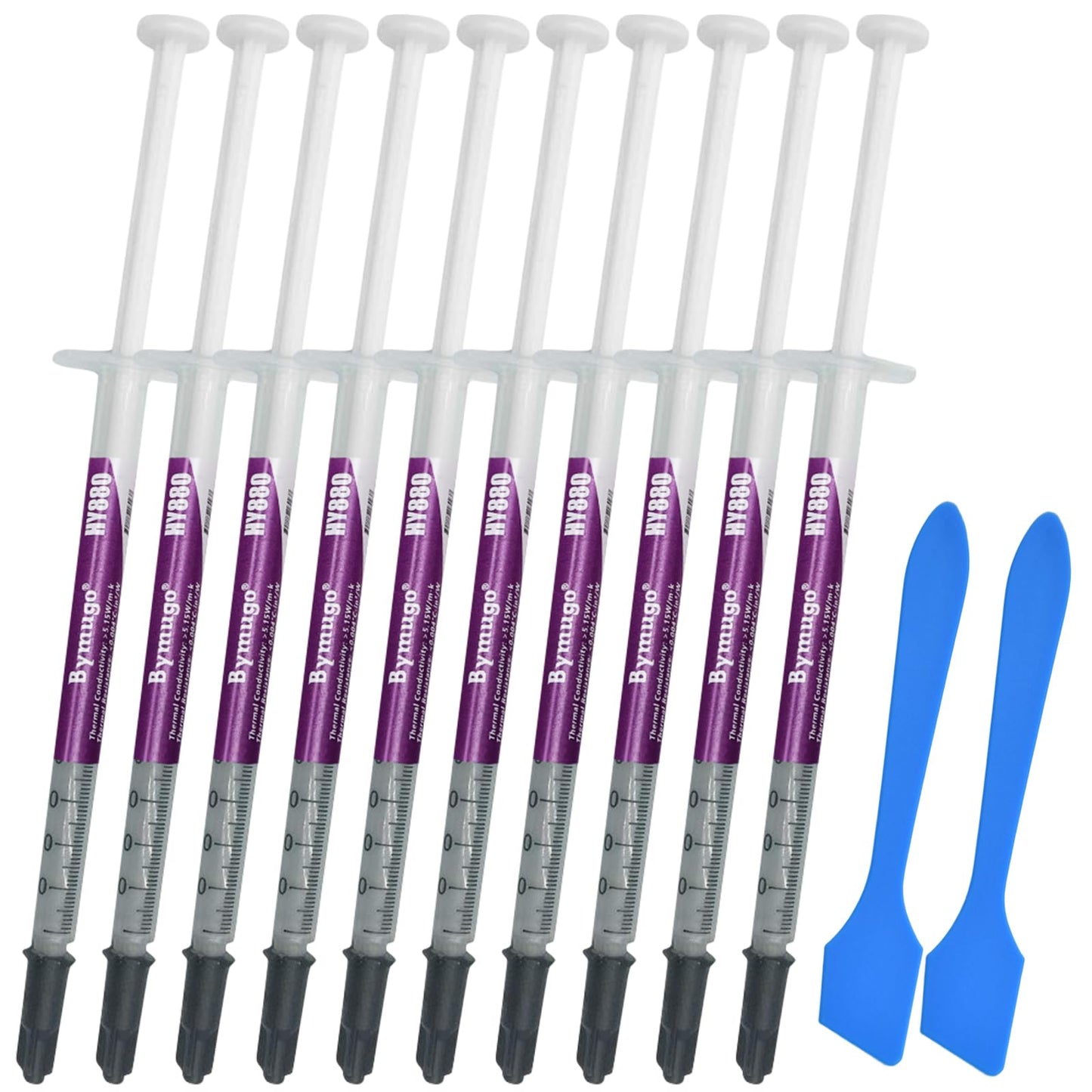 10 Pack HY880 Thermal Paste Kit-5.15 W/MK 1 G/Pcs, High Performance Thermal Compound Paste Grease Heatsink for CPU, Processor, All Cooler Master, Computer, PS4 -Like New