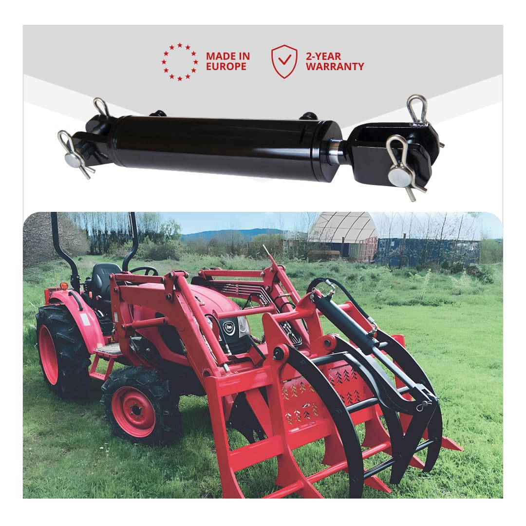 Magister Hydraulics Double Acting Hydraulic Cylinder - AG Clevis Hydraulic Cylinder 2500 PSI tie-Rod Alternative 3.5" bore 24" Stroke (3.5x24)