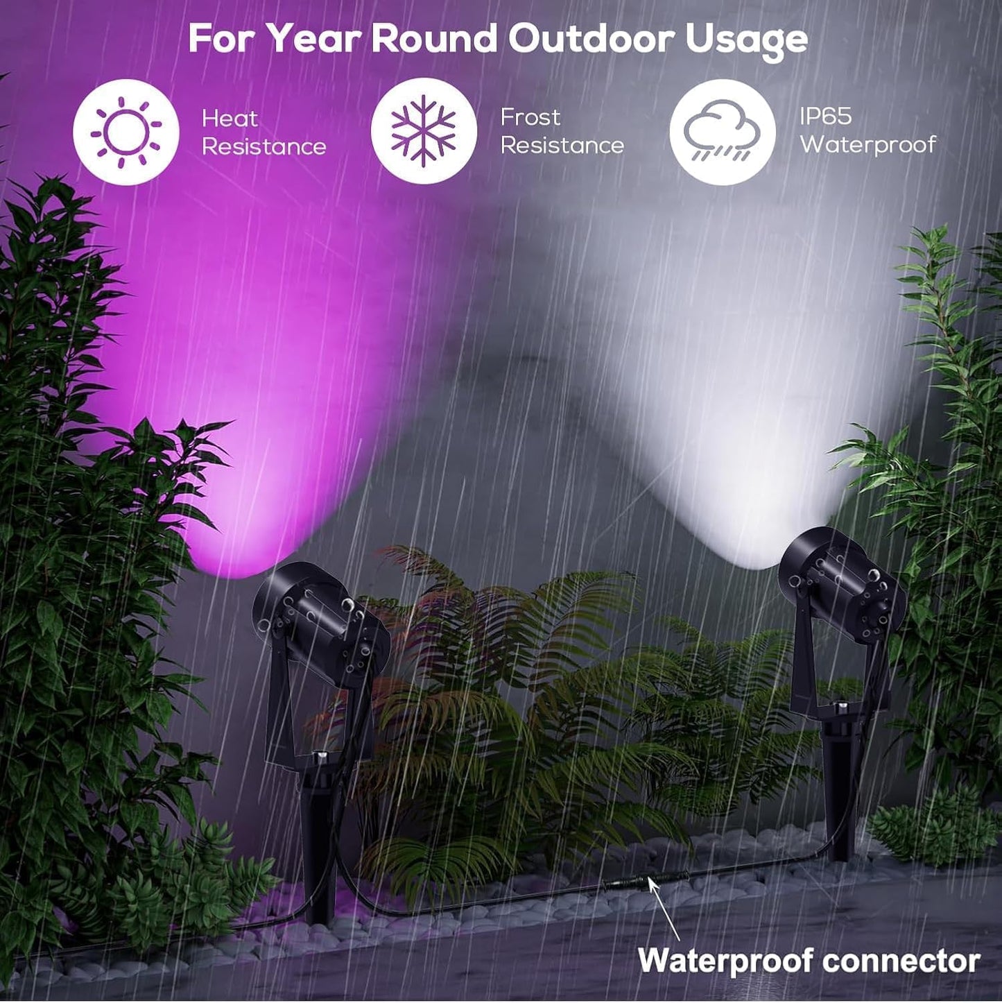 Sunthin Outdoor Landscape Lighting With Remote  Rgbw Color Changing Spot Uplights  16 Pack (8 Pack*2)