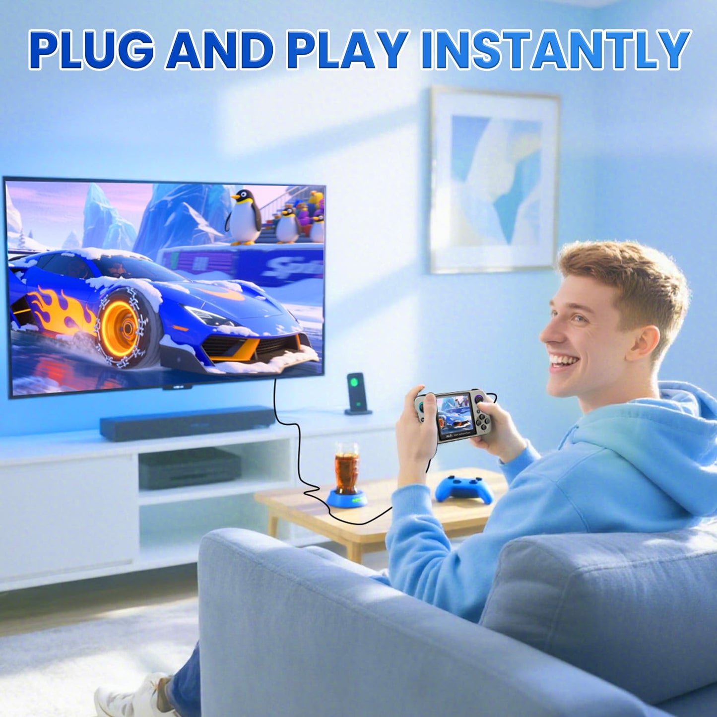 Colourbing L8 Pocket Retro Gaming Console - with MP3 Player Function, Support 6000+ Classic Games on 10 Emulators, 16 GB TF Card Loaded,HiFi Stereo+3.5mm Audio-Birthday Gift for Man(Black) [Linux]