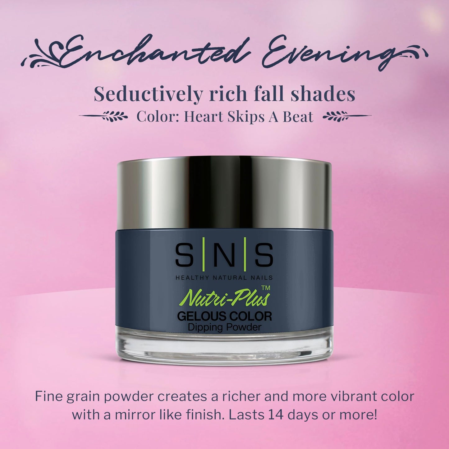 SNS Nail Dip Powder, Gelous Color Dipping Powder - Heart Skips A Beat (Blue), EE12 - Long-Lasting Acrylic Nail Color & Polish La