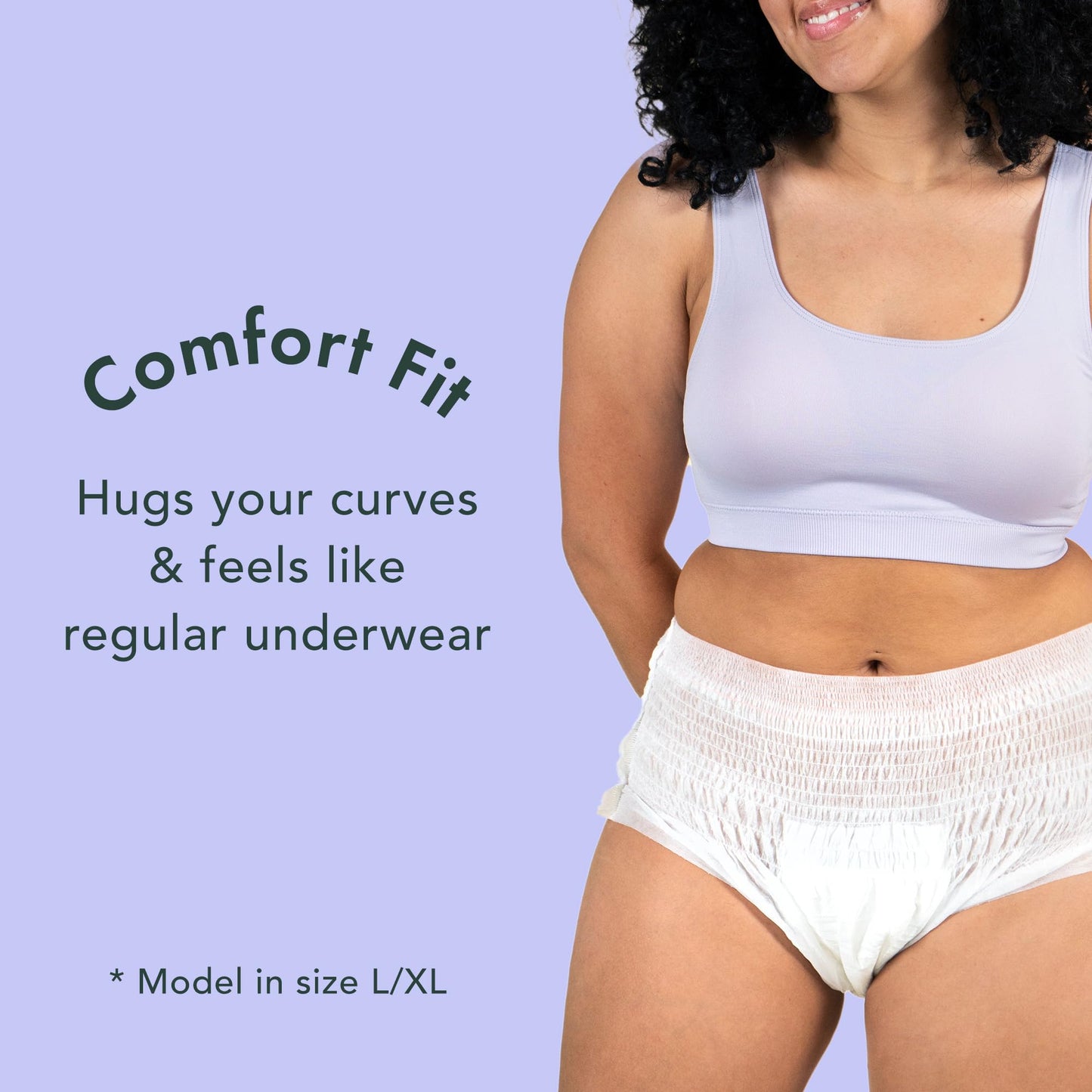 Rael Disposable Underwear for Women, Organic Cotton Cover - Postpartum Essentials, Leak Locker, Unscented, Maximum Coverage (Size L-XL, 12 Count)