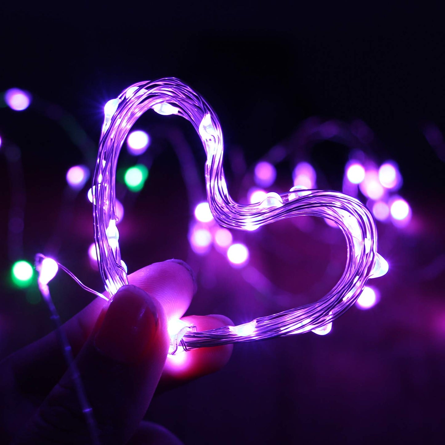 XINKAITE LED String Lights, Waterproof Fairy Lights for Indoor & Outdoor, 10FT, Purple, Model B07X2X9891_CA NARF