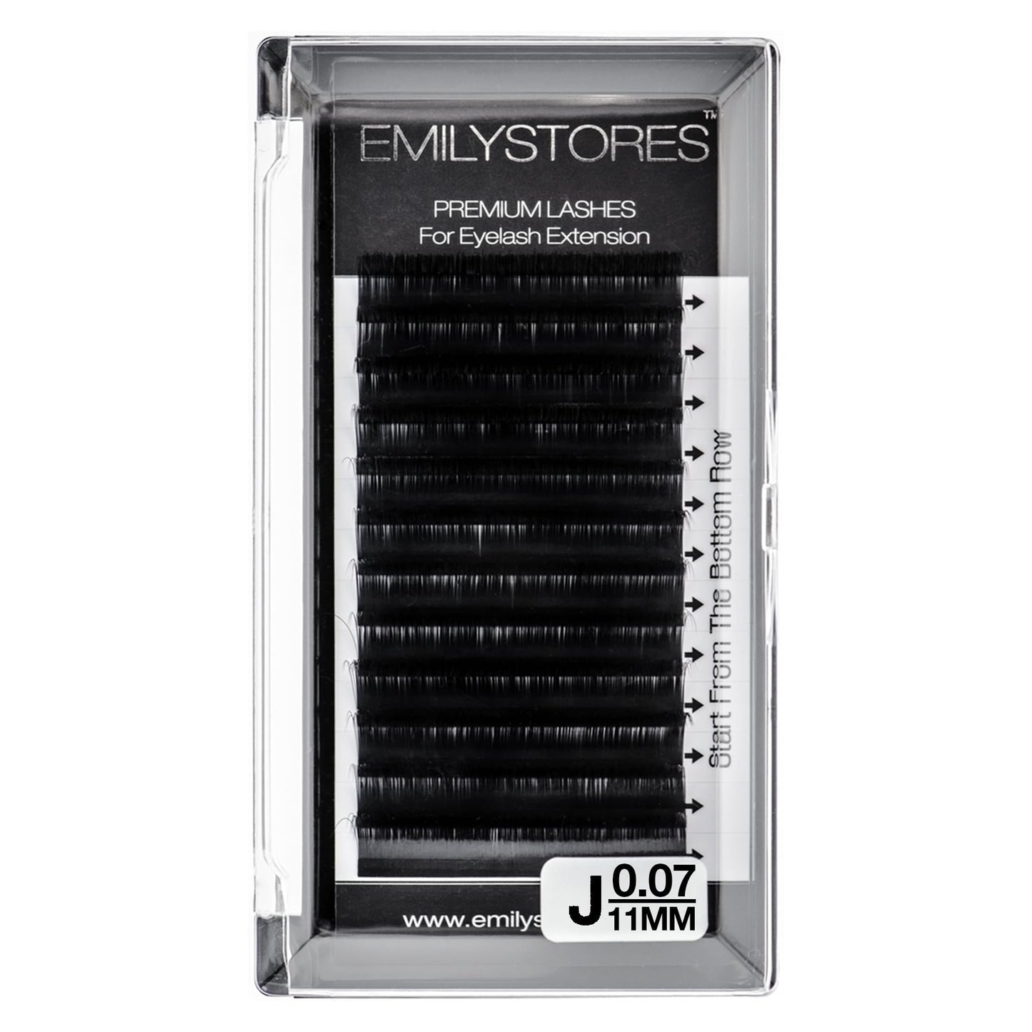 EMILYSTORES Lash Extensions 0.07mm Thickness J Curl Length 10mm Natural Looking Easy Fan Eye Lashes For Eyelash Extensions(0.07,