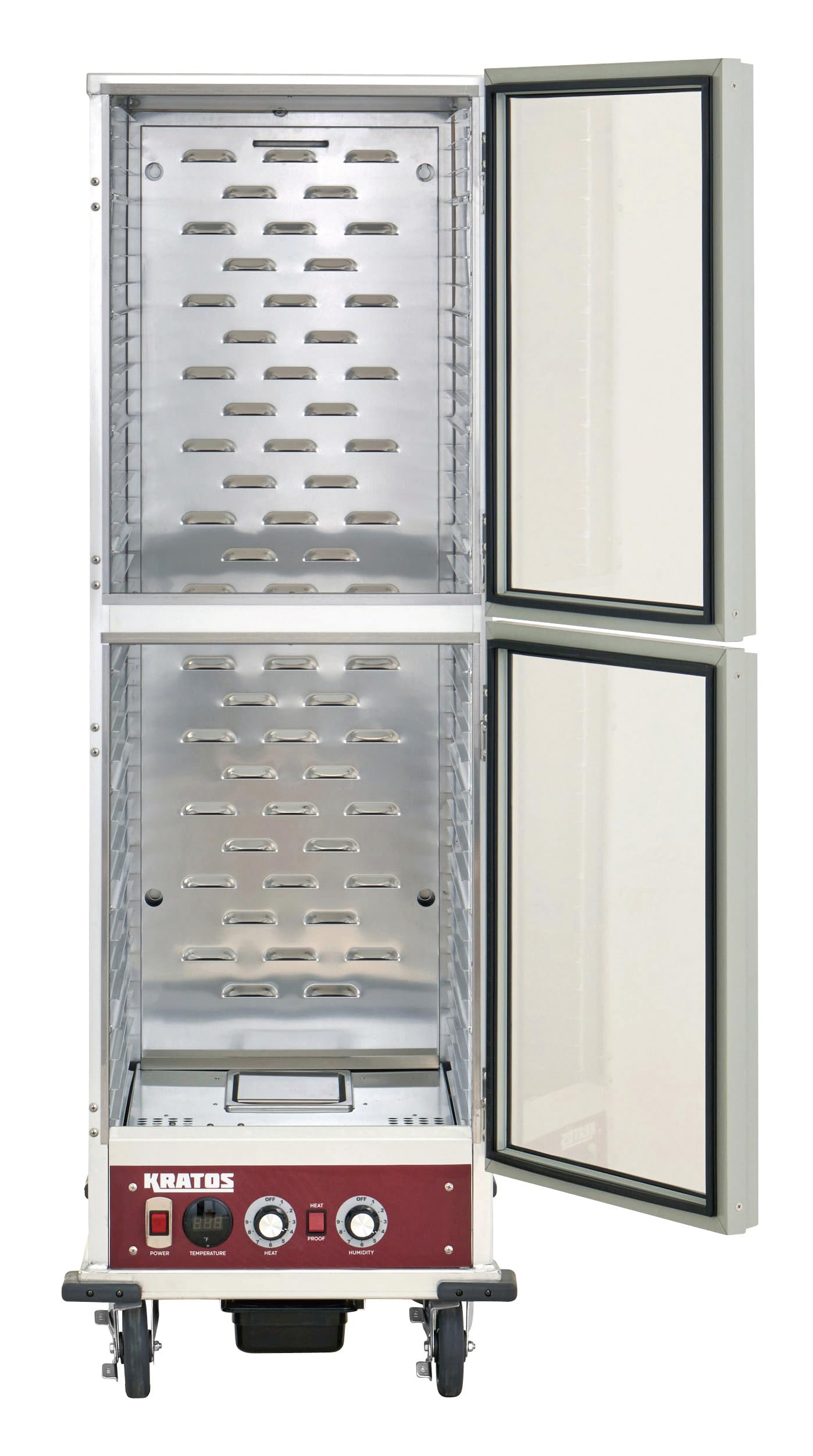 Kratos Full Size Commercial Non-Insulated Holding and Proofing Cabinet with Clear Dutch Doors, Holds 36 Full Size Sheet Pans, 120V, 1440W (28W-602)
