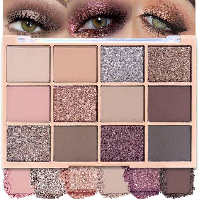 SUAKE Neutral Smokey Eye Shadow Palette,Nude Silver Gray Cream Eyeshadow Palette,Make Up Pallets for Women, Highly Pigmented Long Lasting Naturing-Looking,Blendable,Vegan
