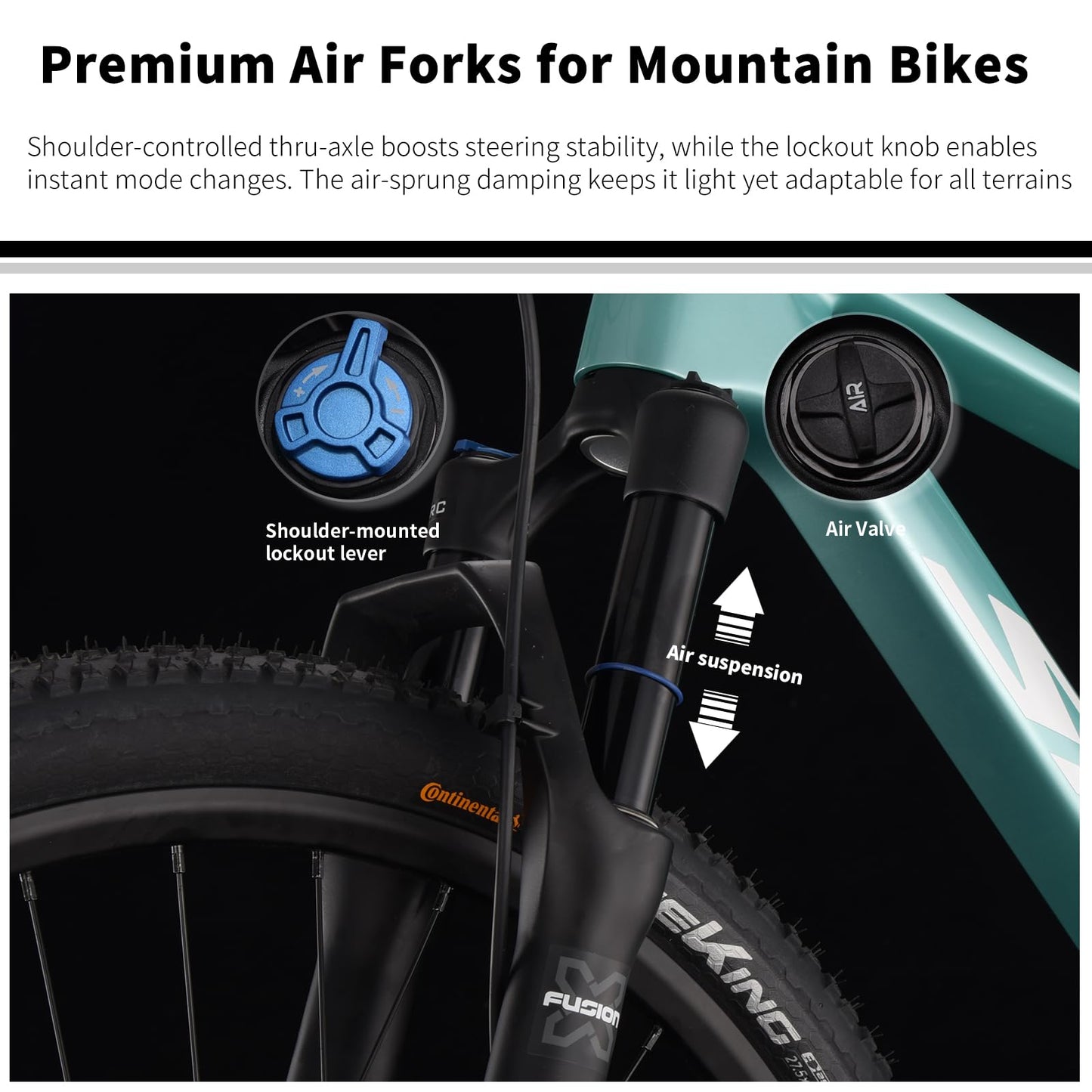 SAVADECK Carbon Fiber Mountain Bike with Shimano Deore M6100 12-Speed, MTB Bicycle with Hydraulic Disc Brakes(Green, 27.5 * 17)