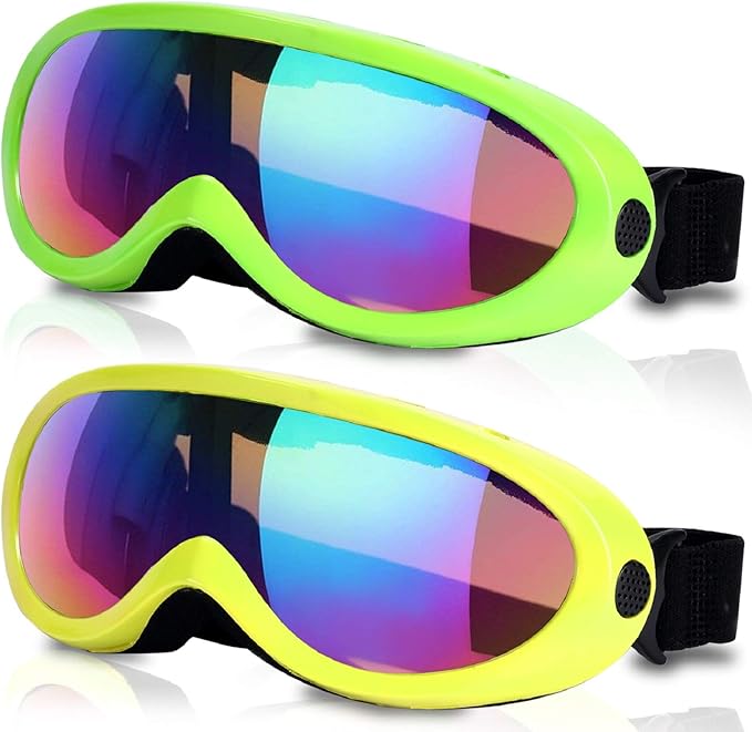 Rngeo Ski Goggles, Pack of 2, Snowboard Goggles for Kids, Boys & Girls, Youth, Men