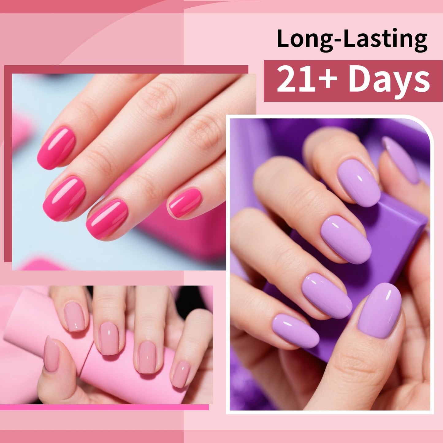 JODSONE 30 Colors Gel Nail Polish Set, 6 PCS, 16.5ml Each, Same Color Bottles, Functional Gel Polish