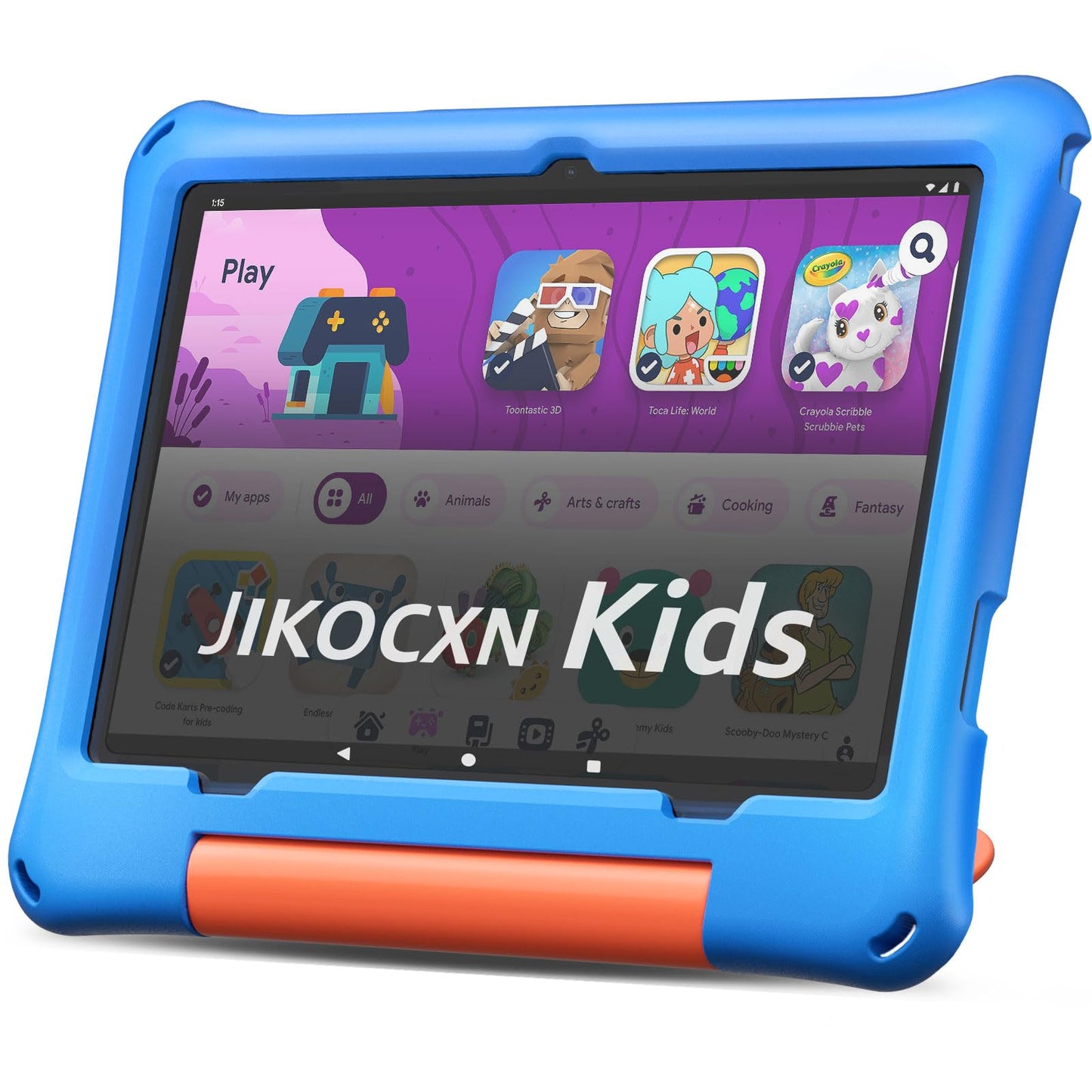 Kids Tablet, Android 15 Tablet for Kids 10 inch Octa-Core with Case, 24GB RAM 64GB ROM 1TB TF Card Expandable for Toddler Childr