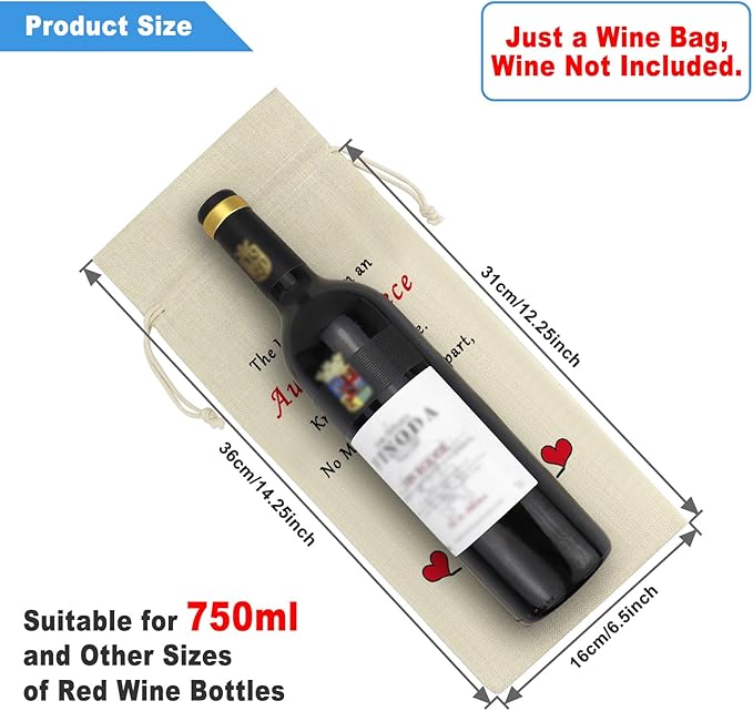 Aunt Gifts from Niece Auntie And Niece Wine Bag Auntie Birthday Gifts Long Distance Gifts Decorative Wine Bottle Bag Christmas Thanksgiving Mothers Day Gift for Aunt Wine Gift Bags with Drawstrings