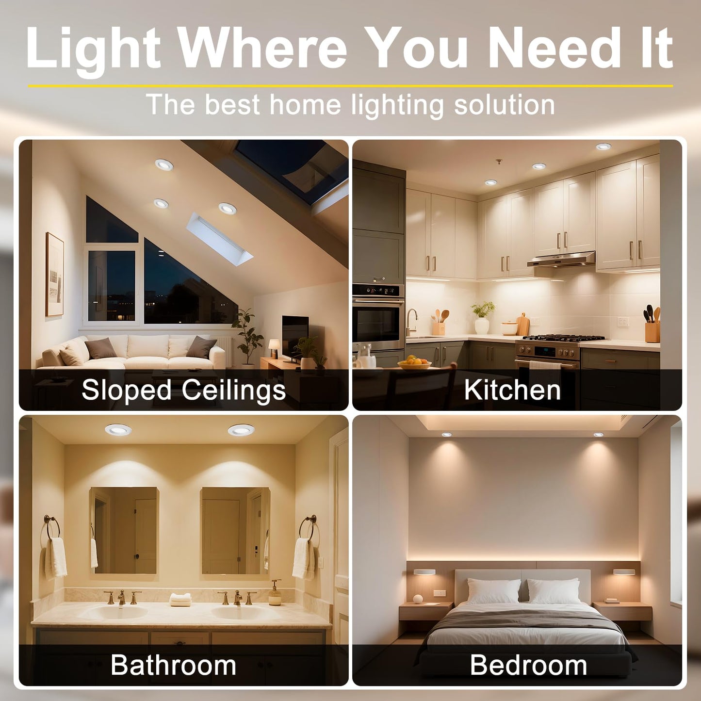Lightdot 6 Pack 6 Inch Led Gimbal Recessed Lighting  360+90 Adjustable  3Cct Selectable & Dimmable (5%-100%)  1300Lm Ultra Bright Canless Downlight  Etl/Fcc Certified For Living Room/Kitchen-White
