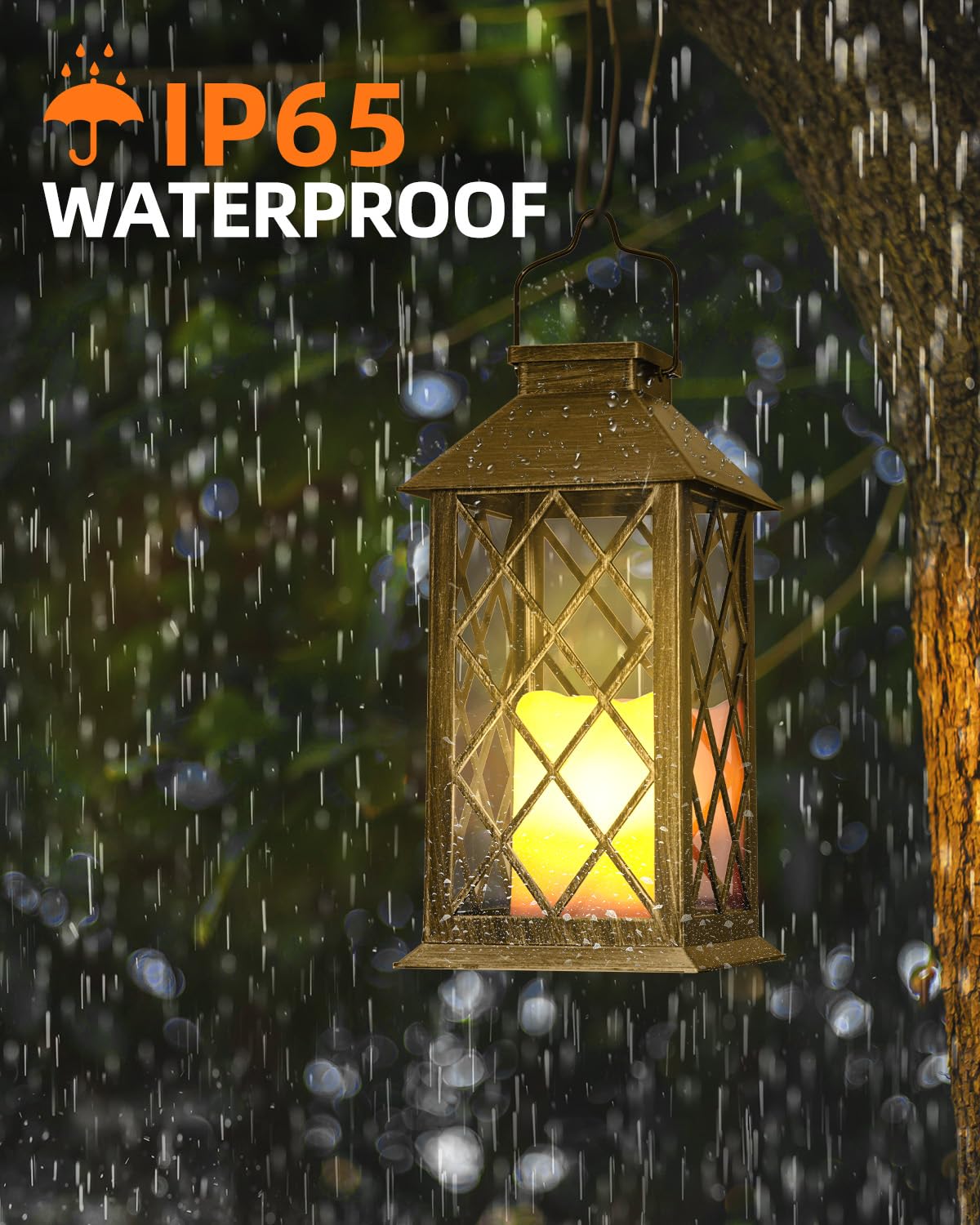 Otdair Solar Lanterns Outdoor Waterproof  2 Pack 14 Solar Lantern With Glass Retro Led Flickering Flameless Candle Lanterns Decorative Outdoor For Gift  Yard  Garden  Patio  Balcony  Brazen