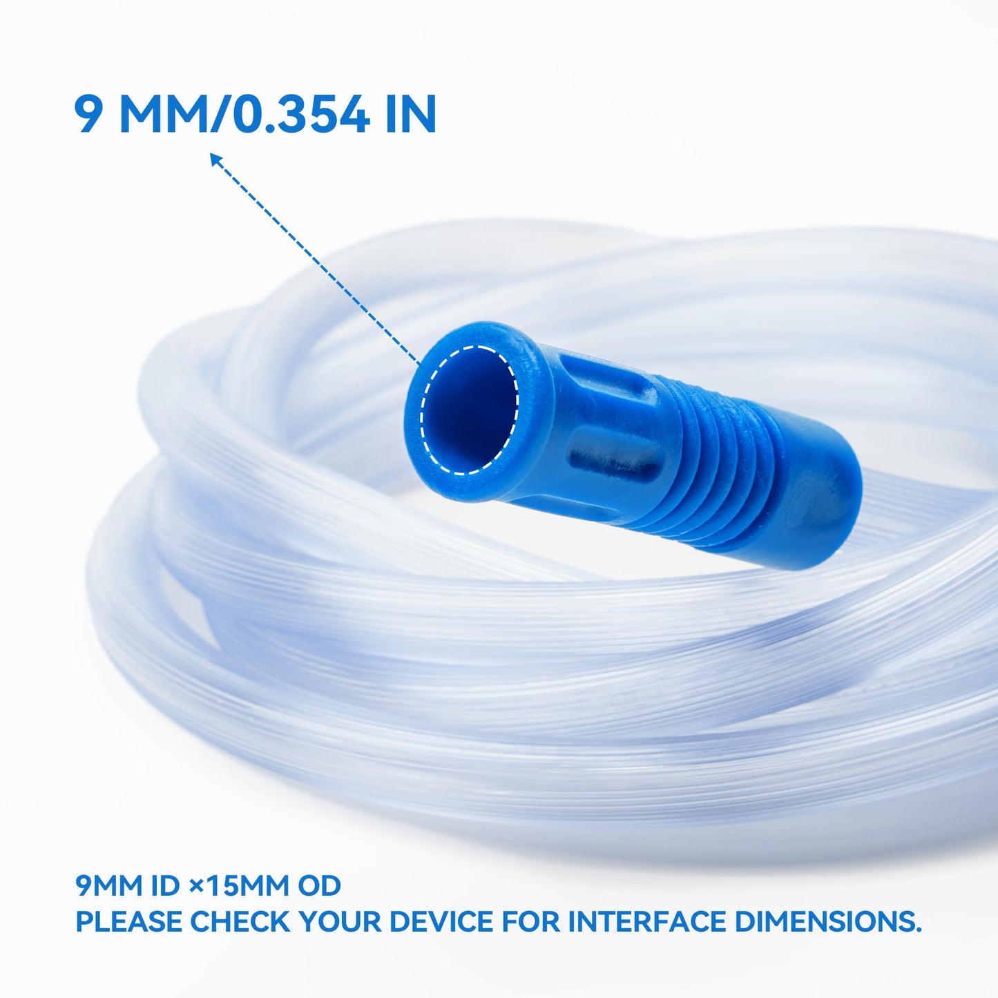 2 Pcs Extended Suction Connection Tube, 6.5 Feet - Flexible & Durable, Compatible with Various Devices