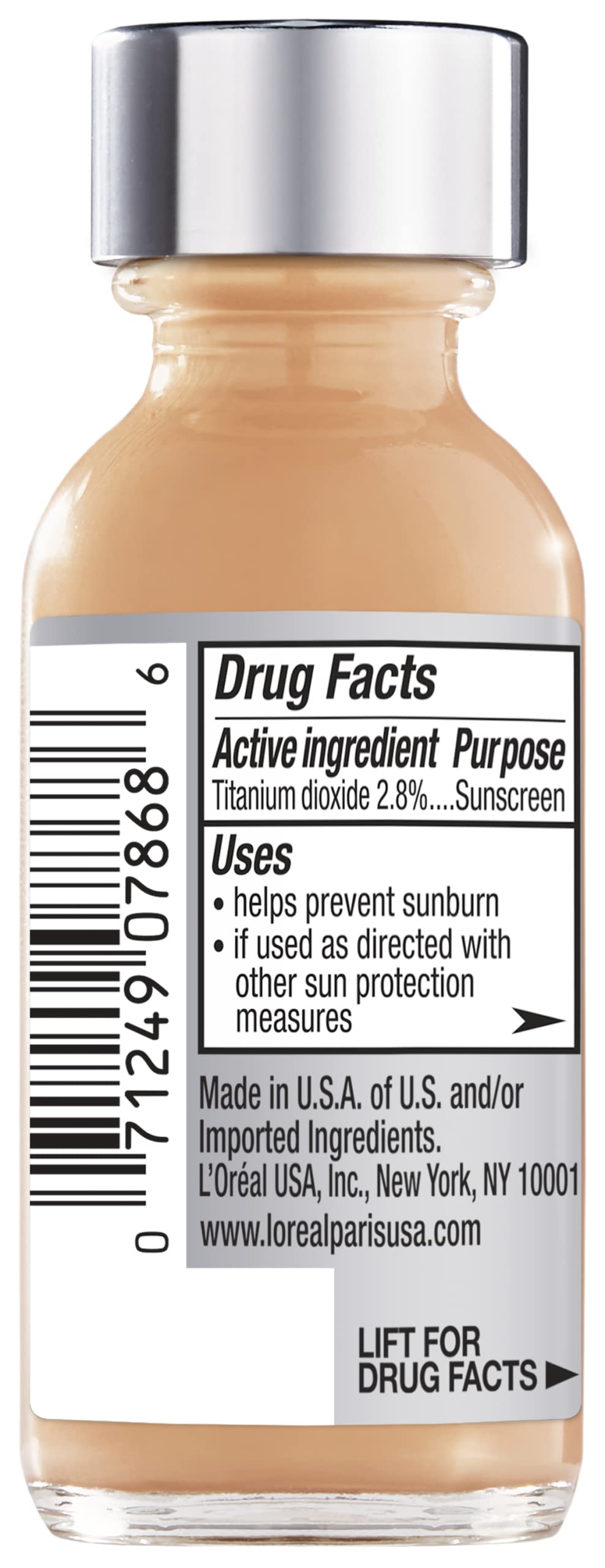 LOr  al Paris Makeup True Match Super-Blendable Liquid Foundation, Sun Beige W6, 1 Fl Oz (1 Count)