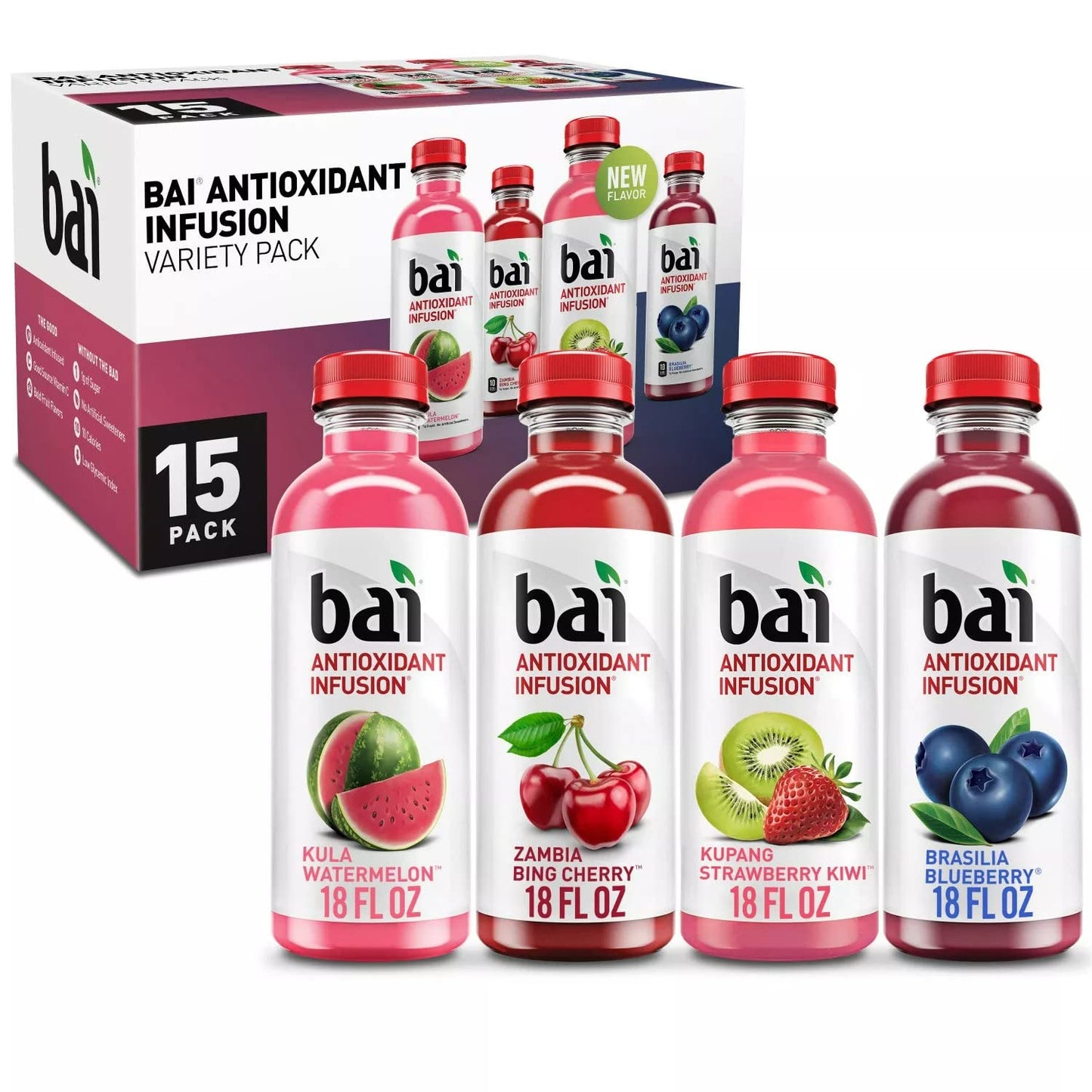 Bai Antioxidant Infusion Variety Pack 18 fl. oz.  15 ct.