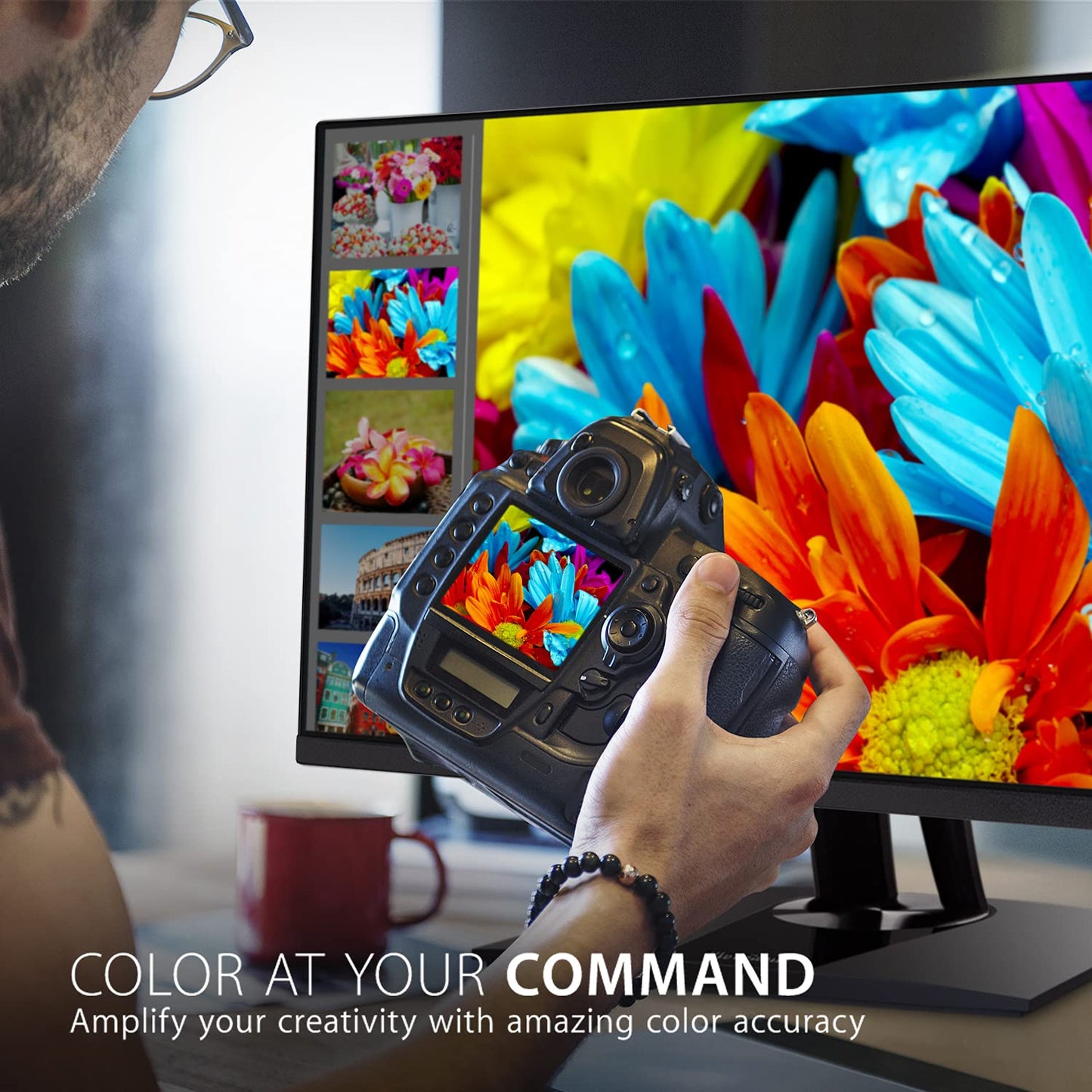 Viewsonic Vp2756-4K 27 Inch 4K Uhd Ips Ergonomic Monitor With Ultra-Thin Bezels, Color Accuracy, Pantone Validated, 60W Usb C