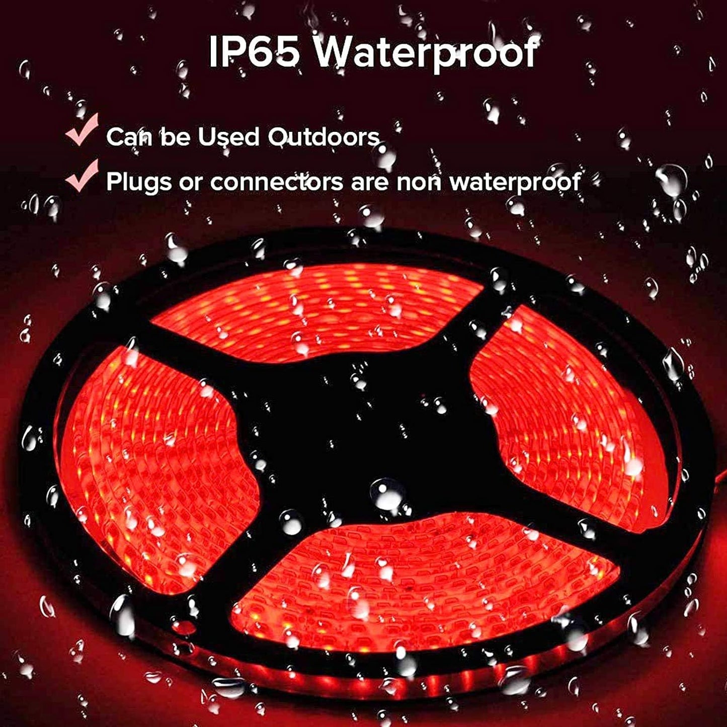 Vbakor Pontoon Boat Led Strip Lights  12V 32.8Ft Red Waterproof Marine Led Light Boat Interior Light  Boats Deck Hull  nel Lights  Night Fishing Lighting For Bass  Jon  No Battery