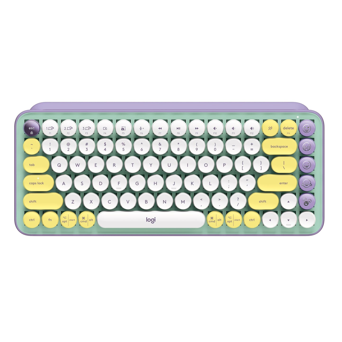 Logitech Pop Keys Mechanical Wireless Keyboard With Customizable Emoji , Durable Compact Design, Bluetooth Or Usb Connectivity,