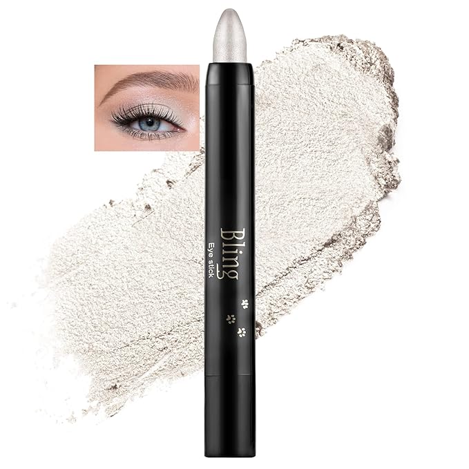 Boobeen Eyeshadow Pencil Crayon Waterproof Stick Shimmer Cream Pen - Create Glitter Eye Makeup, Easy to Use (01#)