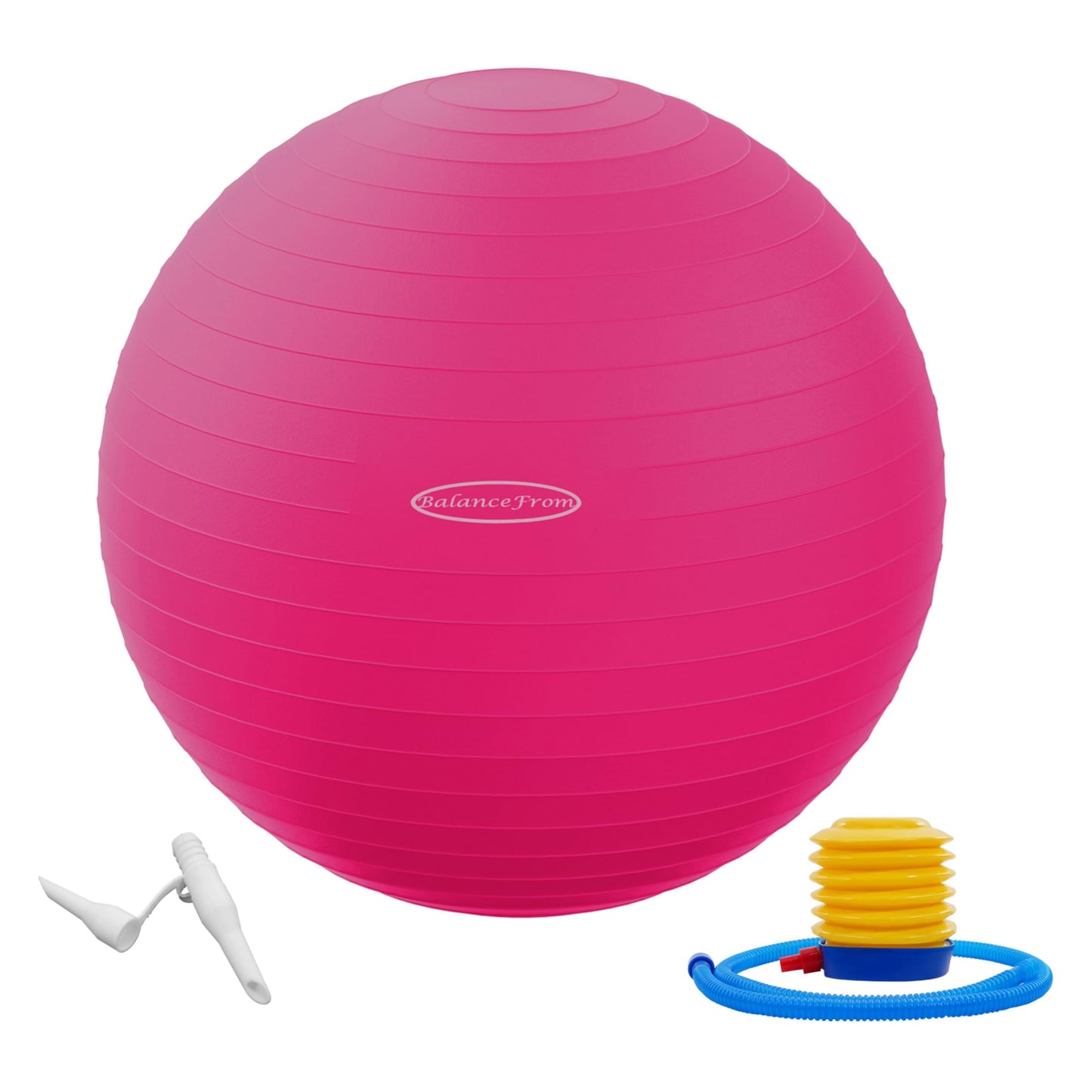 Fitvids Anti-Burst Slip Resistant Exercise Ball - 18-inch Pink, 2,000-Pound Capacity