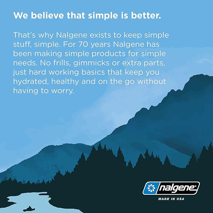 Nalgene Monochrome BPA-Free Recycled Reusable Water Bottle for Backpacking, Hiking, Gym - 32 oz Shatterproof - Mocha