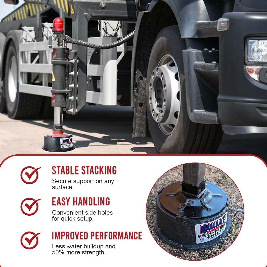 USA-Made Trailer Leveling Blocks - for RV and Camper, Heavy Duty Jack Pads, Stabilizing Blocks, UV Resistant Recycled Plastic Leveling Blocks for RVS (6)