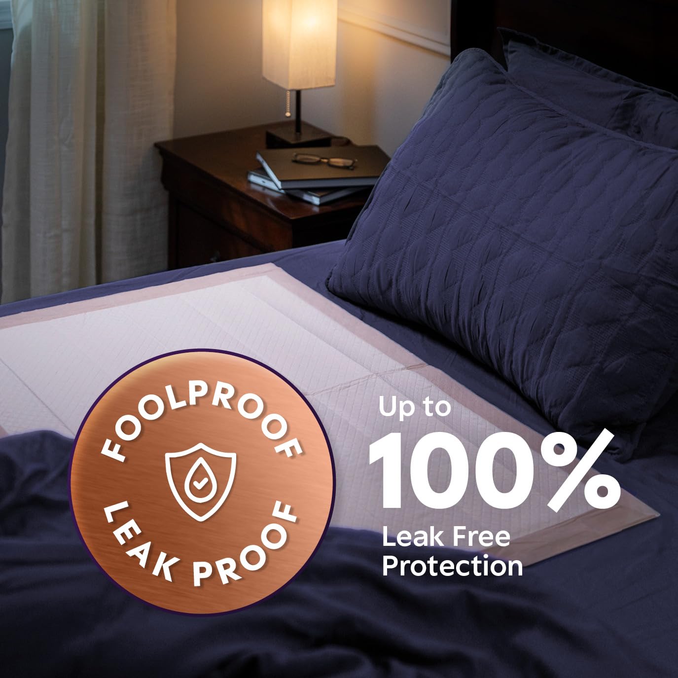 Heavy Absorbency Bed Pads, XXL Disposable 30 x 36 Chucks Pee Pads for Incontinence Bed Wetting for Adults, Elderly & Kids [50 Pads] Extra Large Underpads - 30x36 - With 2 Adhesive Strips on Each Pad
