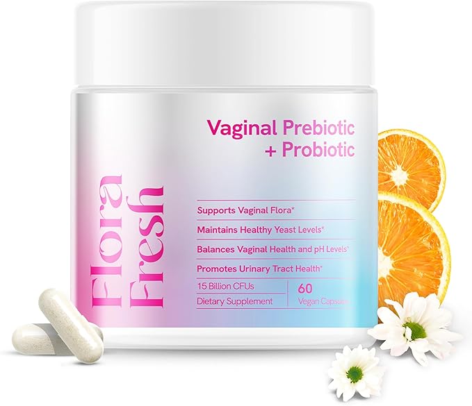 Vaginal Probiotics for Women Vaginigal Health, Prebiotic + Probiotic, 15 Billion CFUs, 60 Capsules - Clinically Tested for UTI Prevention, pH Balance & Vaginal Flora Wellness