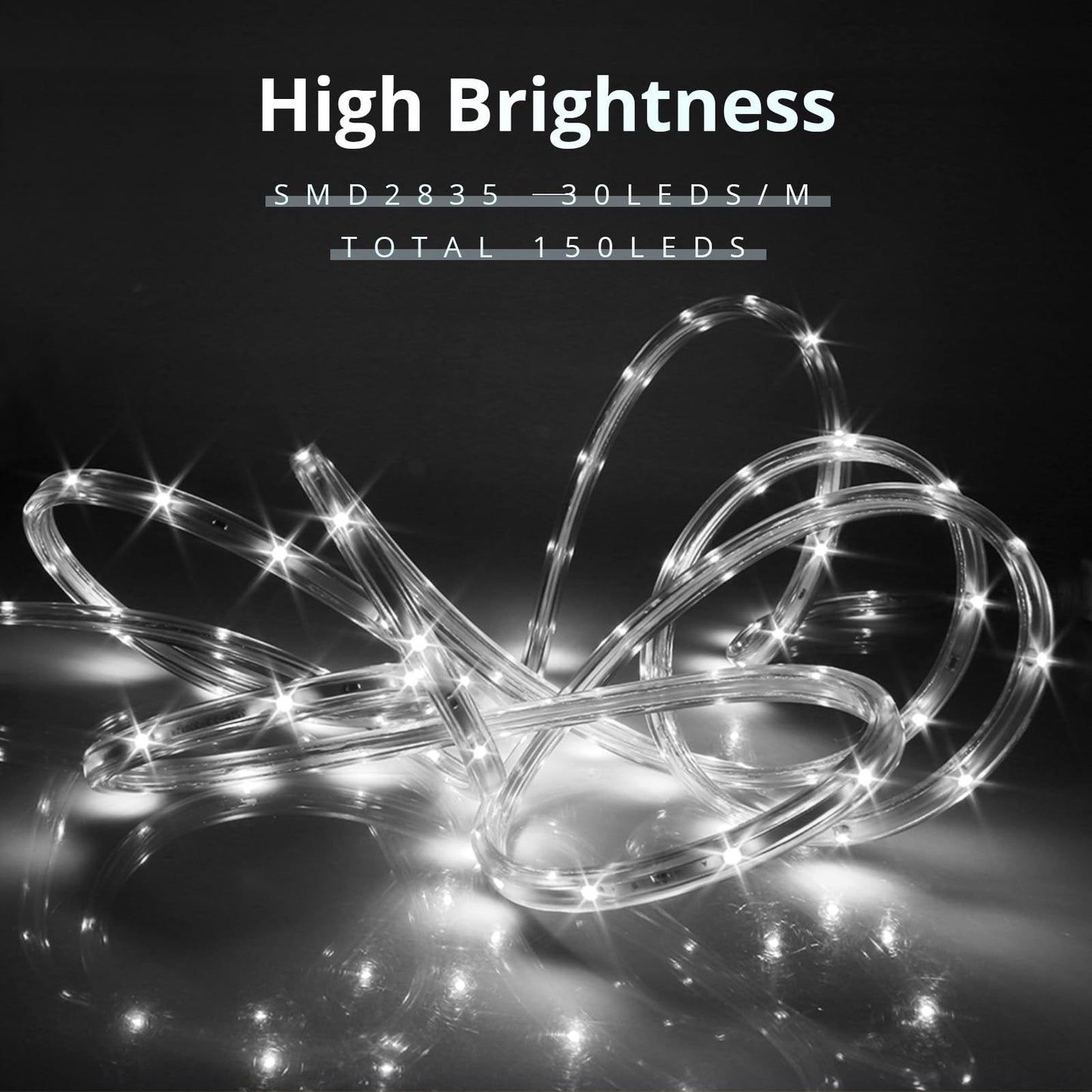 Areful Led Rope Lights - 16.4Ft Daylight Flexible Strip Light, Waterproof, Connectable For Home & Party Decoration