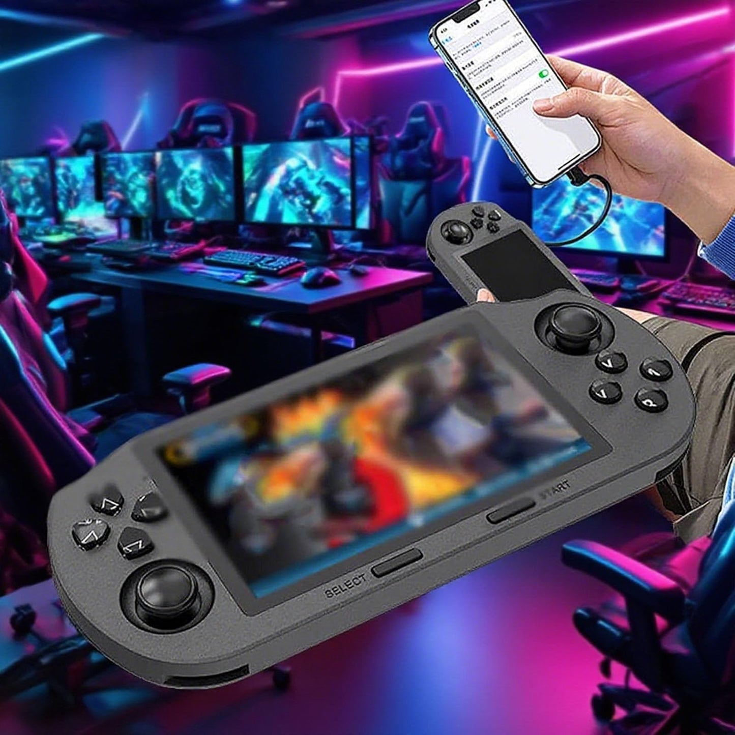 SF3000 Retro Handheld Game Console, Consola Portátil, Handheld Retro Game Consoles, Multiple Simulators Hd Games Retro Video Console, 4.5’’ IPS Screen