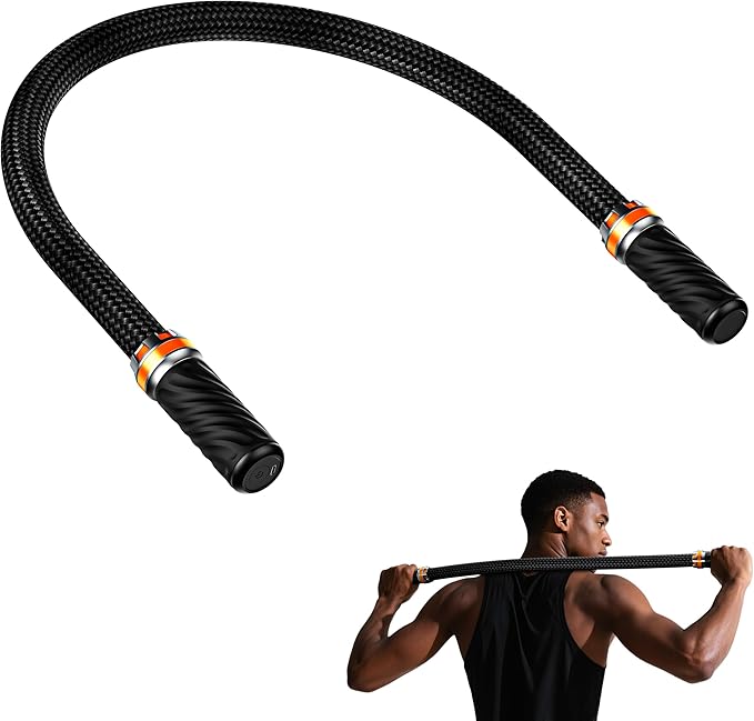 HYAKO S1 3D Flexible Pro Back Massage Rope - Handheld Vibration Therapy Massager & Hands-Free for Lower Back Pain Relief, ...