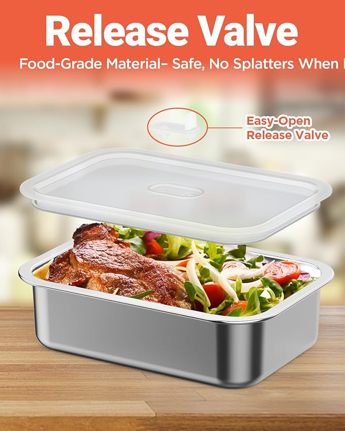 Cordless Electric Lunch Box 1100ML Stainless Steel Container