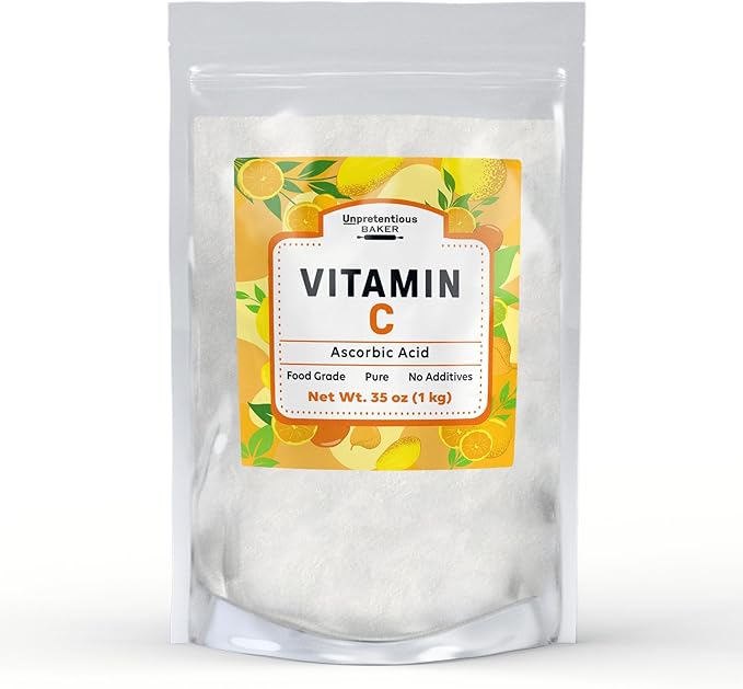 Pure Unpretentious Vitamin C Powder (1 kg) Ascorbic Acid, Resealable Bag