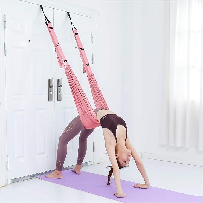 Leg Stretcher Strap, Stretching Equipment with Door Anchor Flexibility Trainer Backbend Assist for Dance Aerial Yoga Balle...