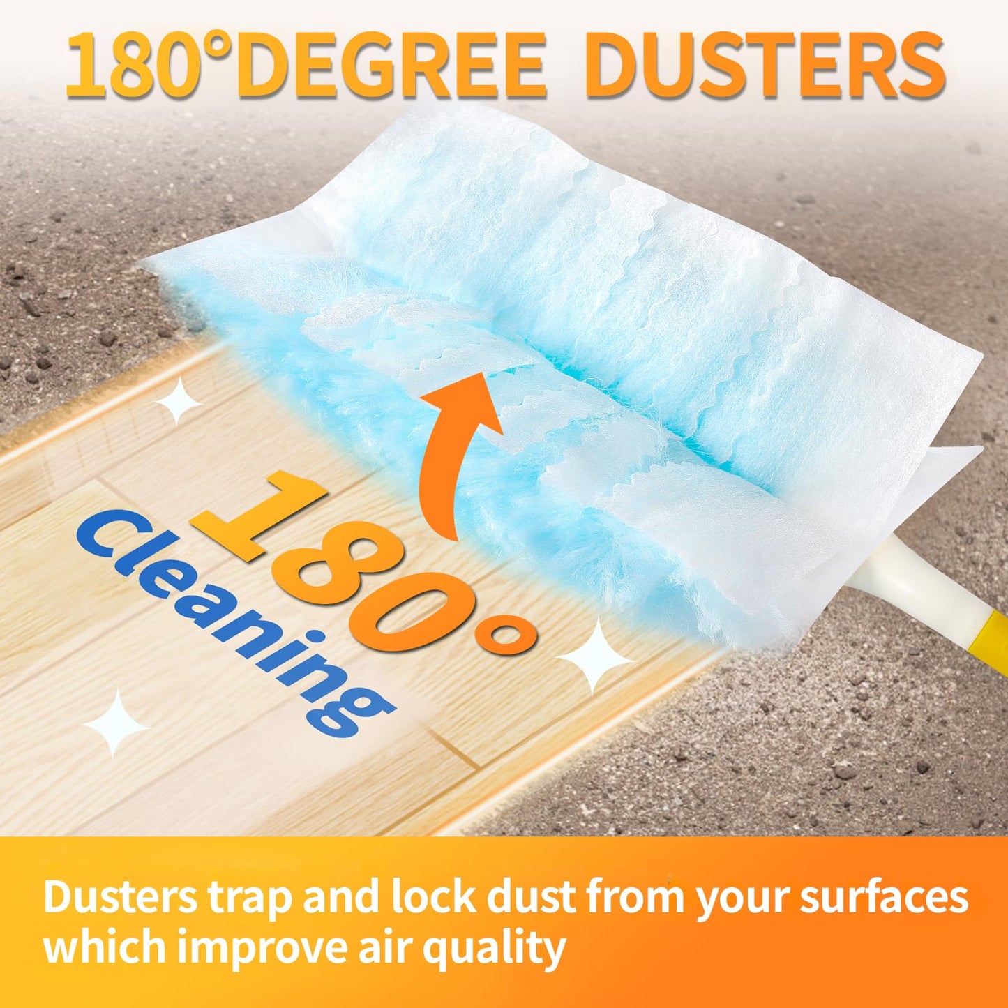 60 Count Electrostatic Duster Refills Compatible with Swiffer Duster, Multi-Surface Dusting Refills, Microfibre Dusters for Cleaning, Unscented