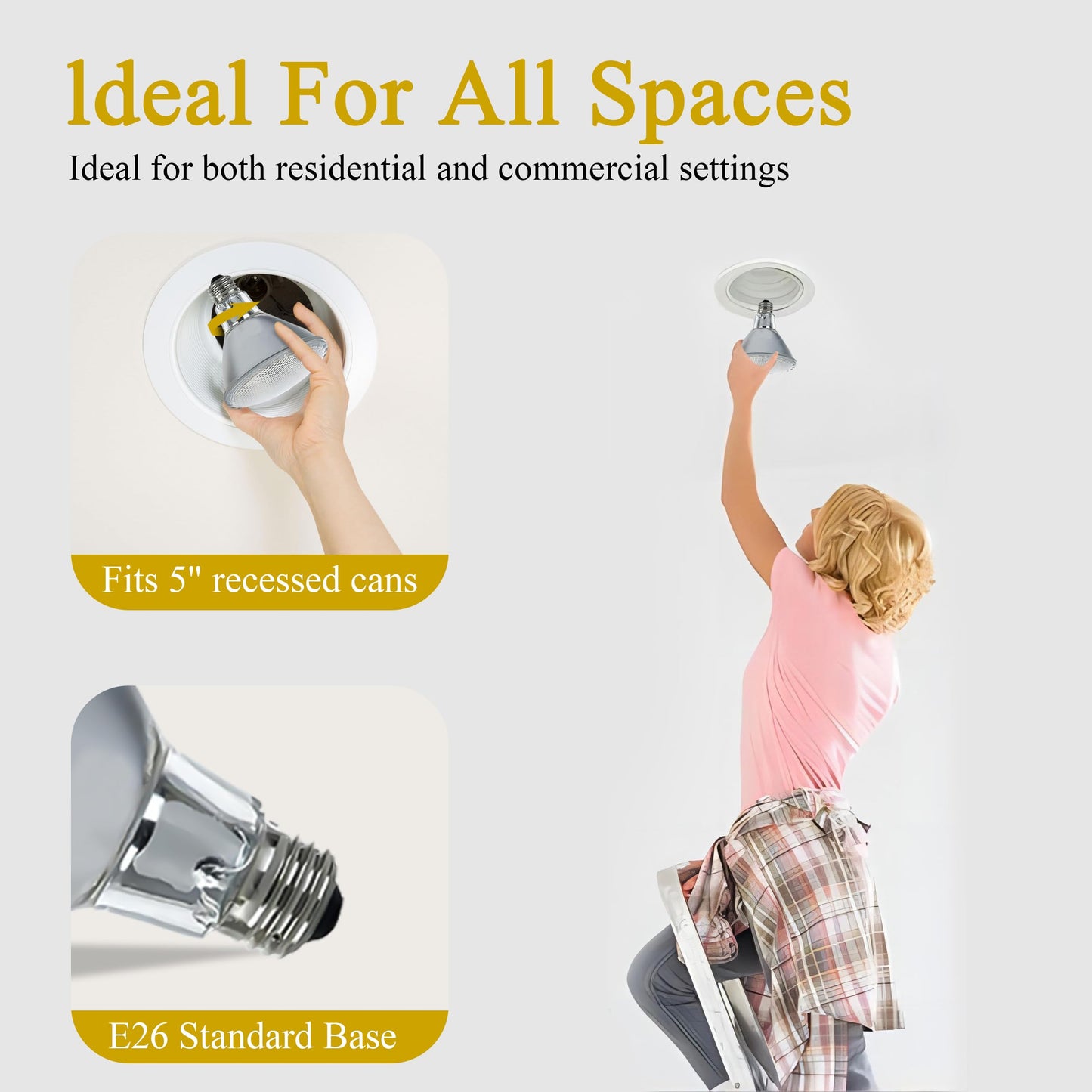 Lachesan Par30 Halogen Flood Light Bulbs120V 75W  Halogen Long Neck Bulb  2700K Warm White Dimmable High Brightness  Great For Accent Lighting  Tracking  Recessed Bulb