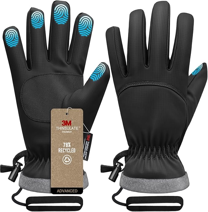 Odtmger Winter Gloves,Ski Gloves Waterproof & Warm Cold Weather Gloves for Parent - Cycling, Driving, Running