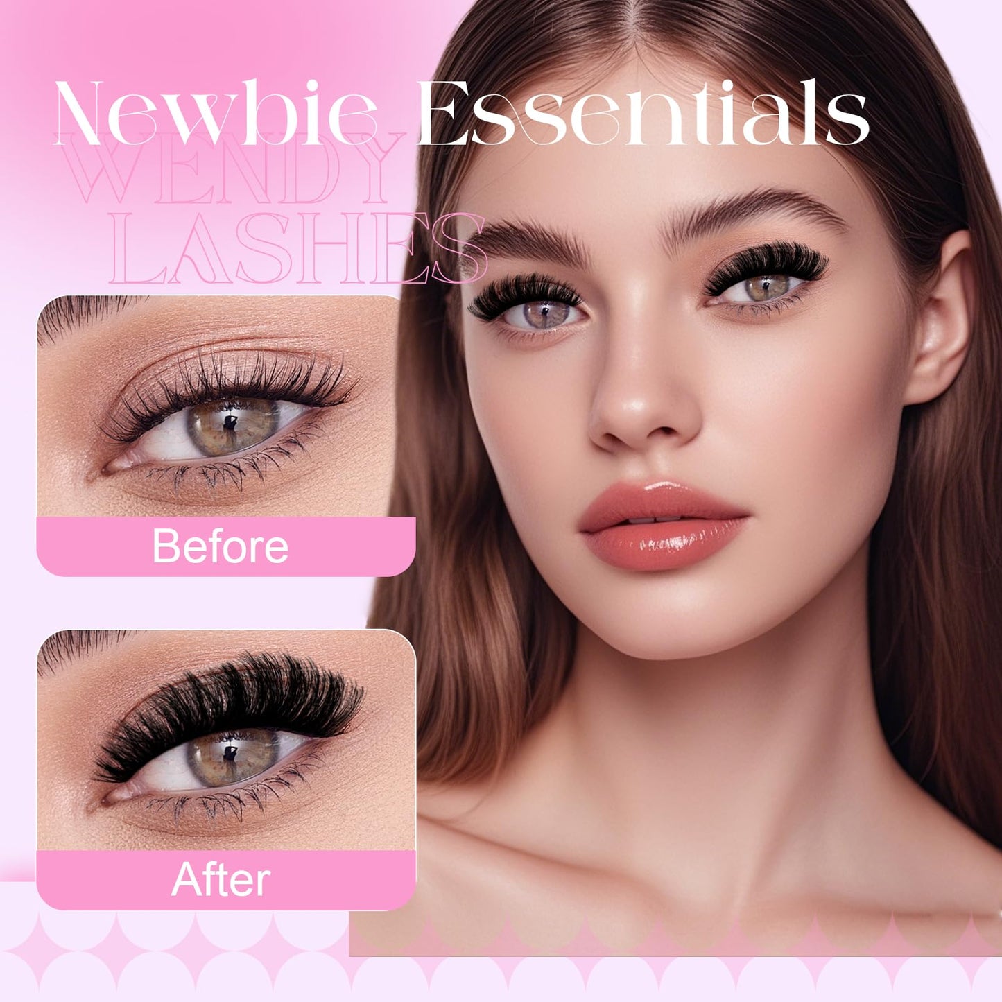 Lash Clusters 100D Wispy Individual Lashes 280PCS 3D Volume Lash Extensions 10-18mm Natural DIY Cluster Lashes for Beginners(100