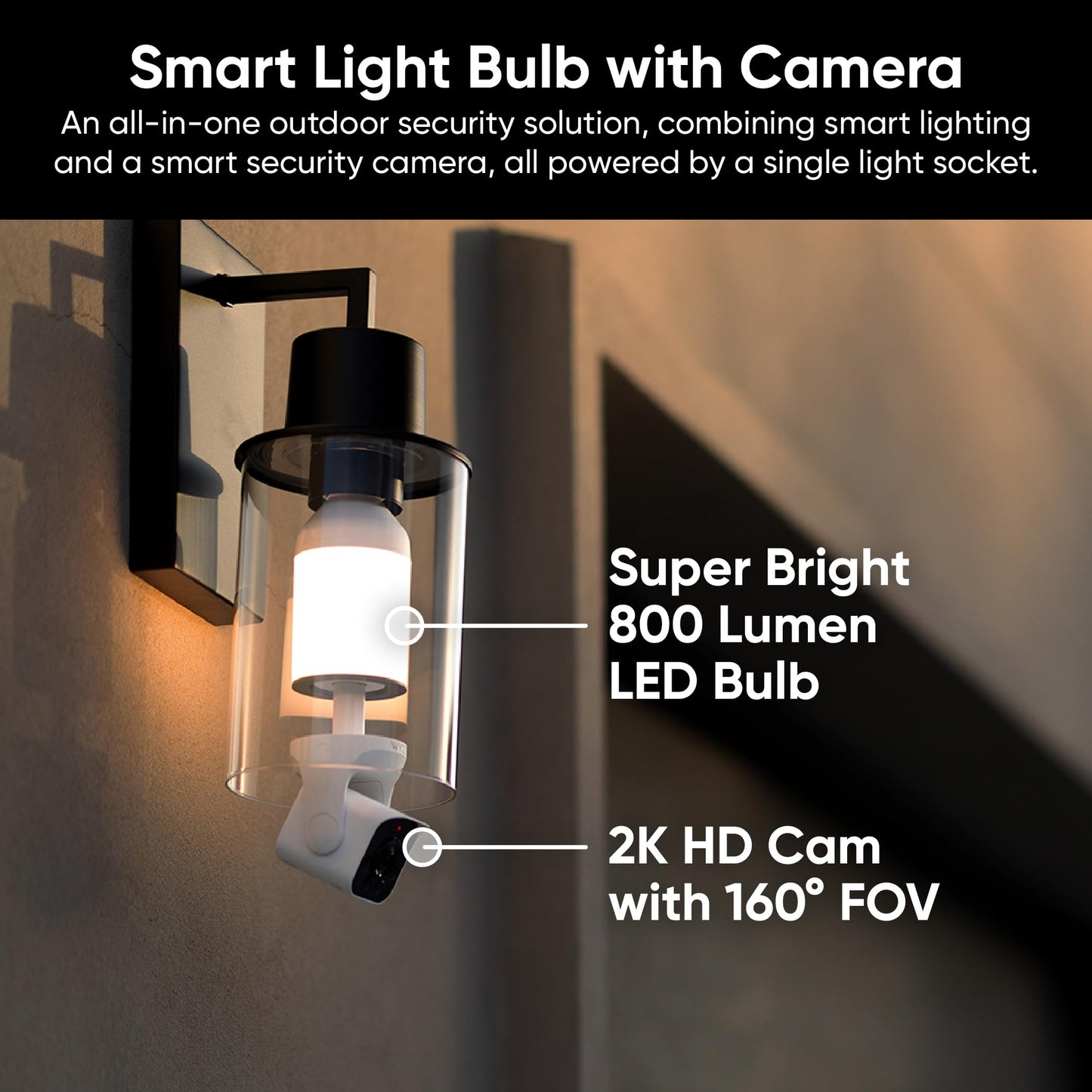 WYZE Accessory Bulb (WYZE Bulb Cam Required), Dimmable 800 Lumens LED Bulb, Soft White 3000K, E26 Base, Bluetooth Connection only (no Wi-Fi Connection)