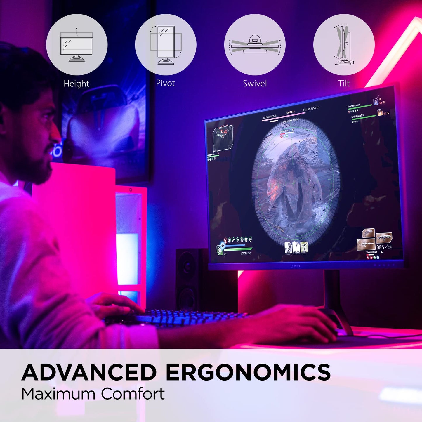 Viewsonic Vx2728J 27 Inch 1080P Ips Gaming Monitor With 180Hz, 0.5Ms, Freesync Premium, Nvidia G-Sync Compatible, Advanced Ergon