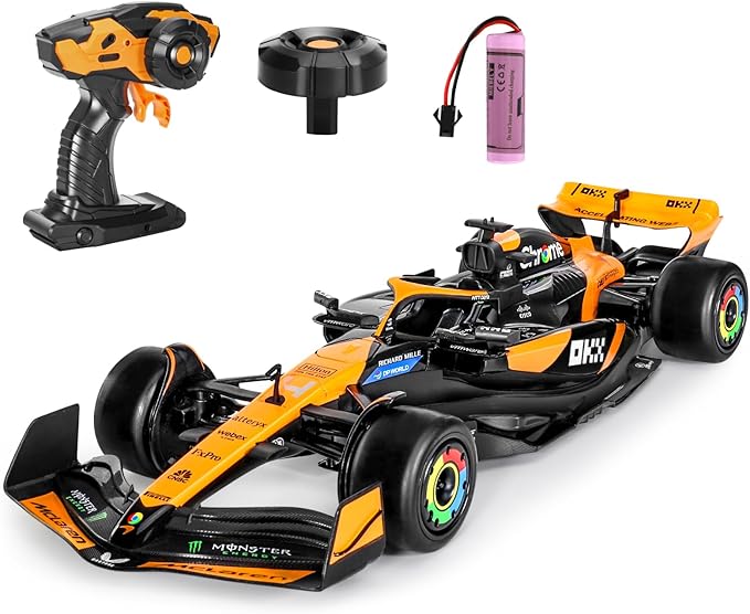 MIEBELY Authentic Licensed 1/14 McLaren F1 Remote Control Car – Formula 1 Collection RC car Series for Kids and Adults - 2.4GHz Racing Hobby Car Model Ideal Gifts for Adults Kids Boys Girls