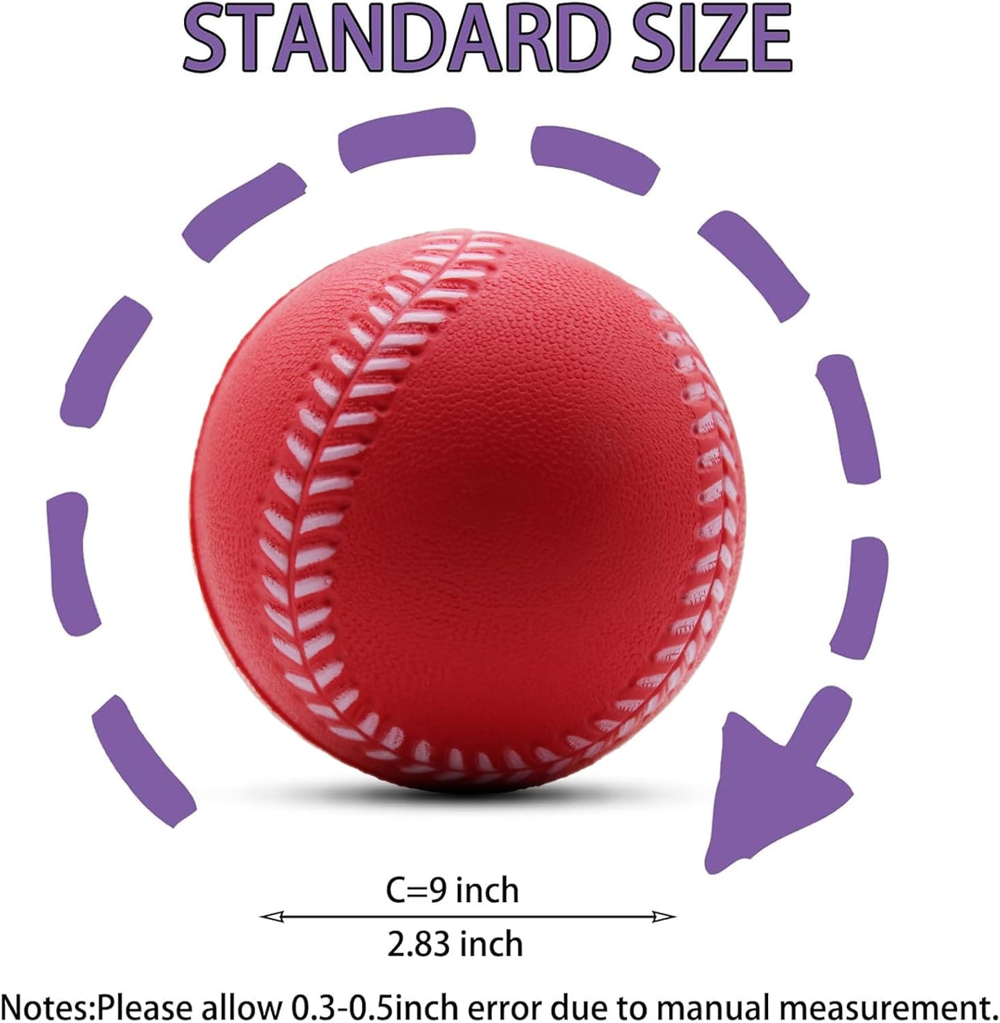 Magicorange Baseball,Foam Baseballs Training Baseballs Unmarked Practice Baseball for Hitting, Soft Toss, Batting, Fielding, Pitching