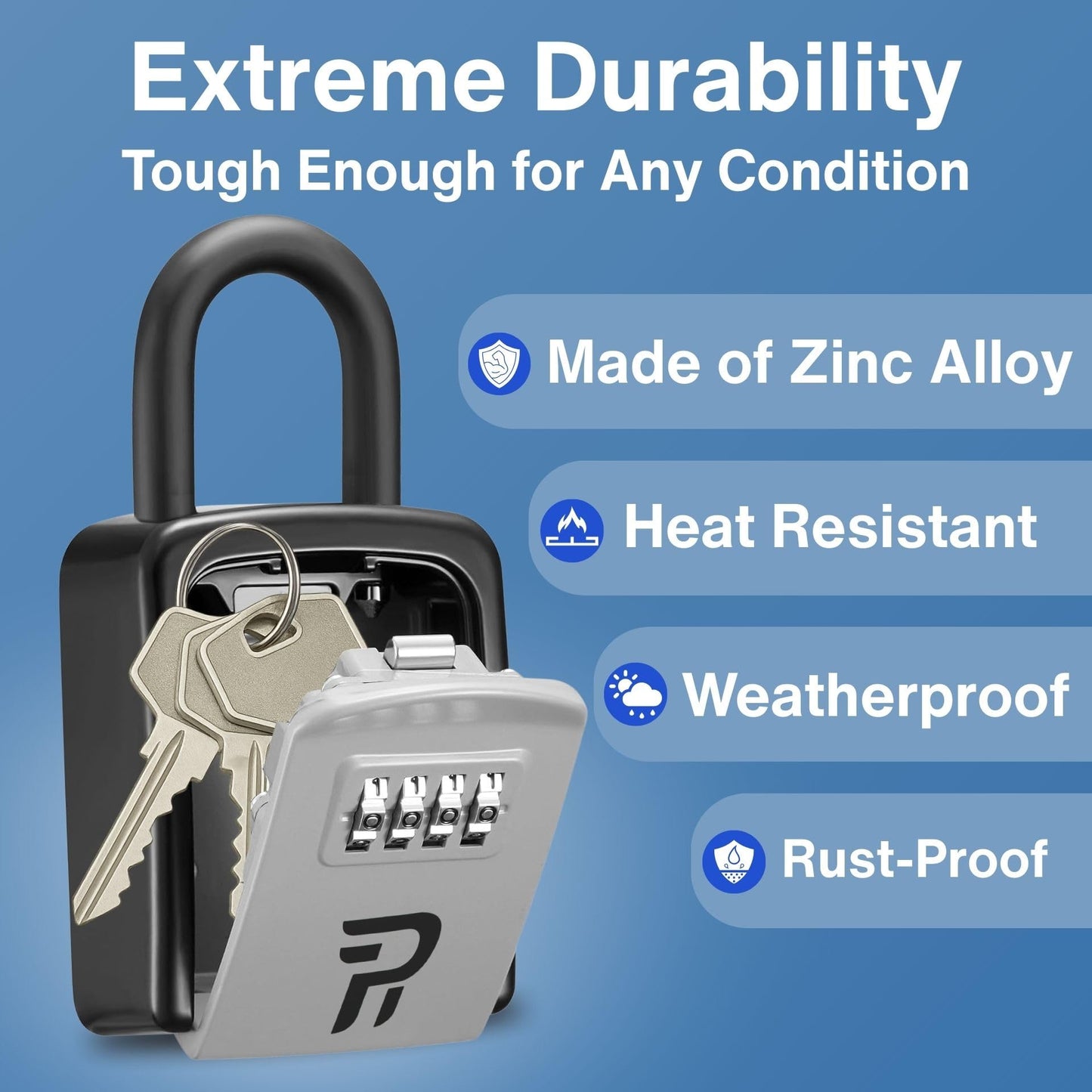 Key Lock Box for Outside - Realtor Lockbox for House Keys Outdoor - Combination Key Hiders to Hide a Key Safe Storage