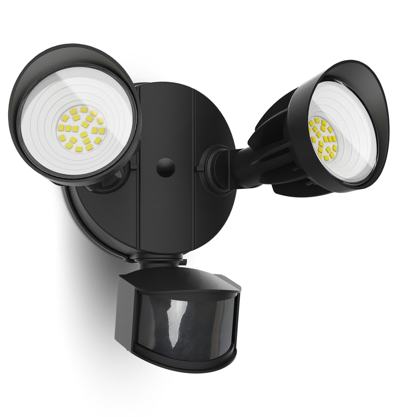 Ume Led Security Light Motion Sensor Outdoor Lights  27W 3000Lm  5000K  Ip65 Waterproof  Dusk To Dawn  2 Head Motion Detector Flood Light For Outside  Garage  Yard (Black)