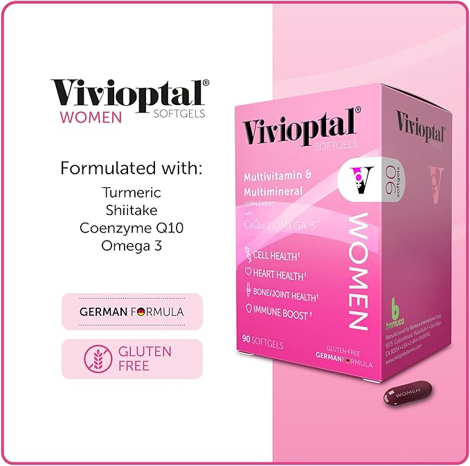 Vivioptal Women 90 Softgels - Multivitamin & Multimineral Supplement - CoQ10 & Omega-3