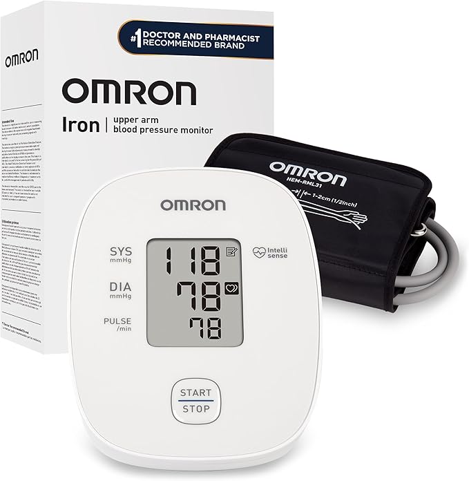 OMRON Iron Blood Pressure Monitor for Home Use & Upper Arm Blood Pressure Cuff - #1 Doctor & Pharmacist Recommended Brand...