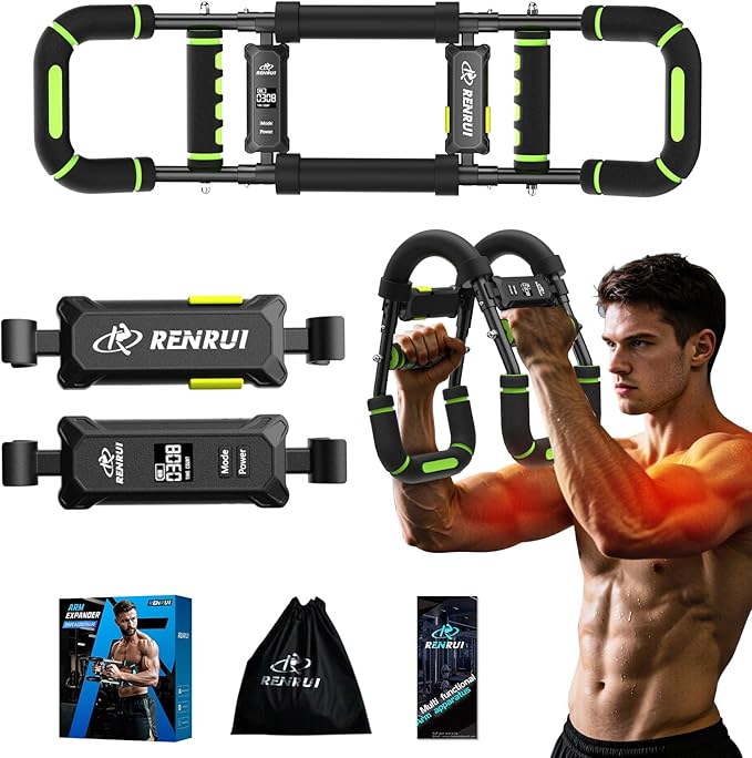 RENRUI Twister Arm Trainer, Chest Workout Equipment for Men & Women Adjustable 5 Resistance Levels (40-130 lbs), Ergonomic...