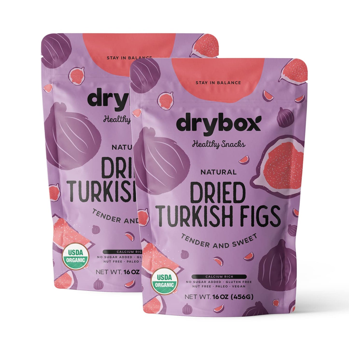 Drybox Organic Turkish Dried Figs 2 Pack, Smyrna Fig No Sugar Added Unsulfured Unsweetened Non-GMO - Dried Fruit for Snacking 1