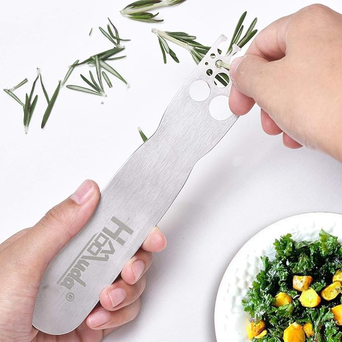 Stainless Steel Herb Stripper, Kale and Herb Stripping Tool/Vegetable Leaf Remover/Separator, Kitchen Gadgets/Stocking Stuffers for Women/Men/Adult